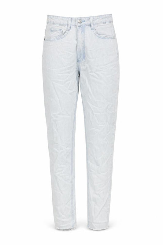 Missguided Womens Blue Cotton Tapered Jeans Size 8 Regular Zip