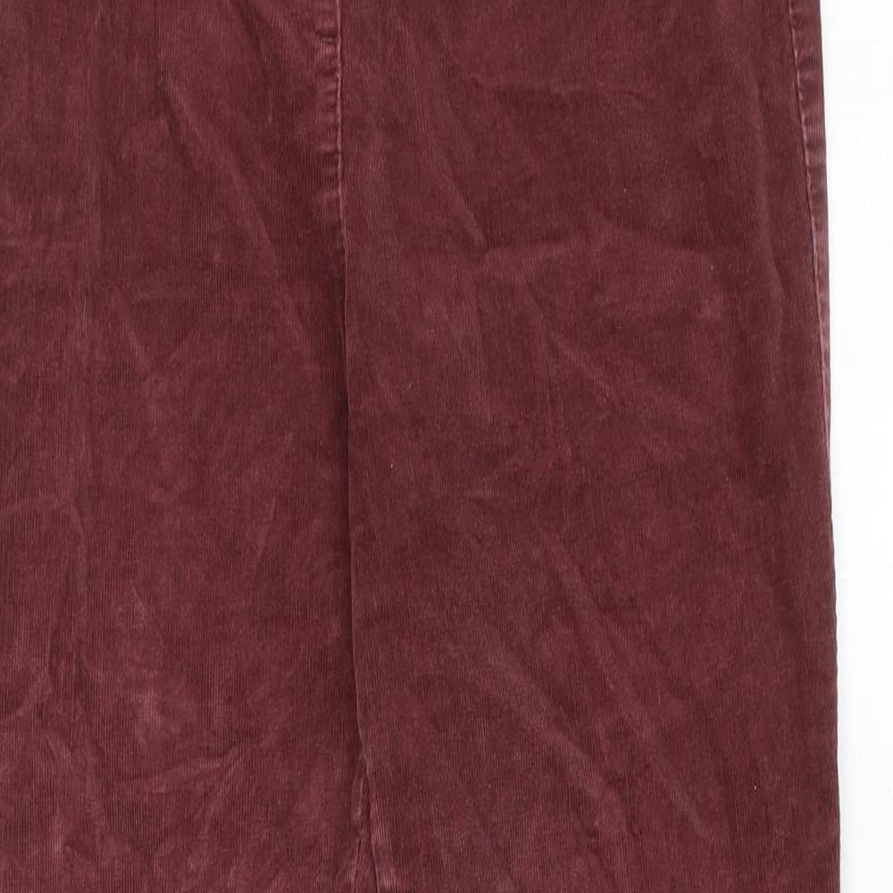 Classic Womens Brown Cotton Trousers Size 10 Regular
