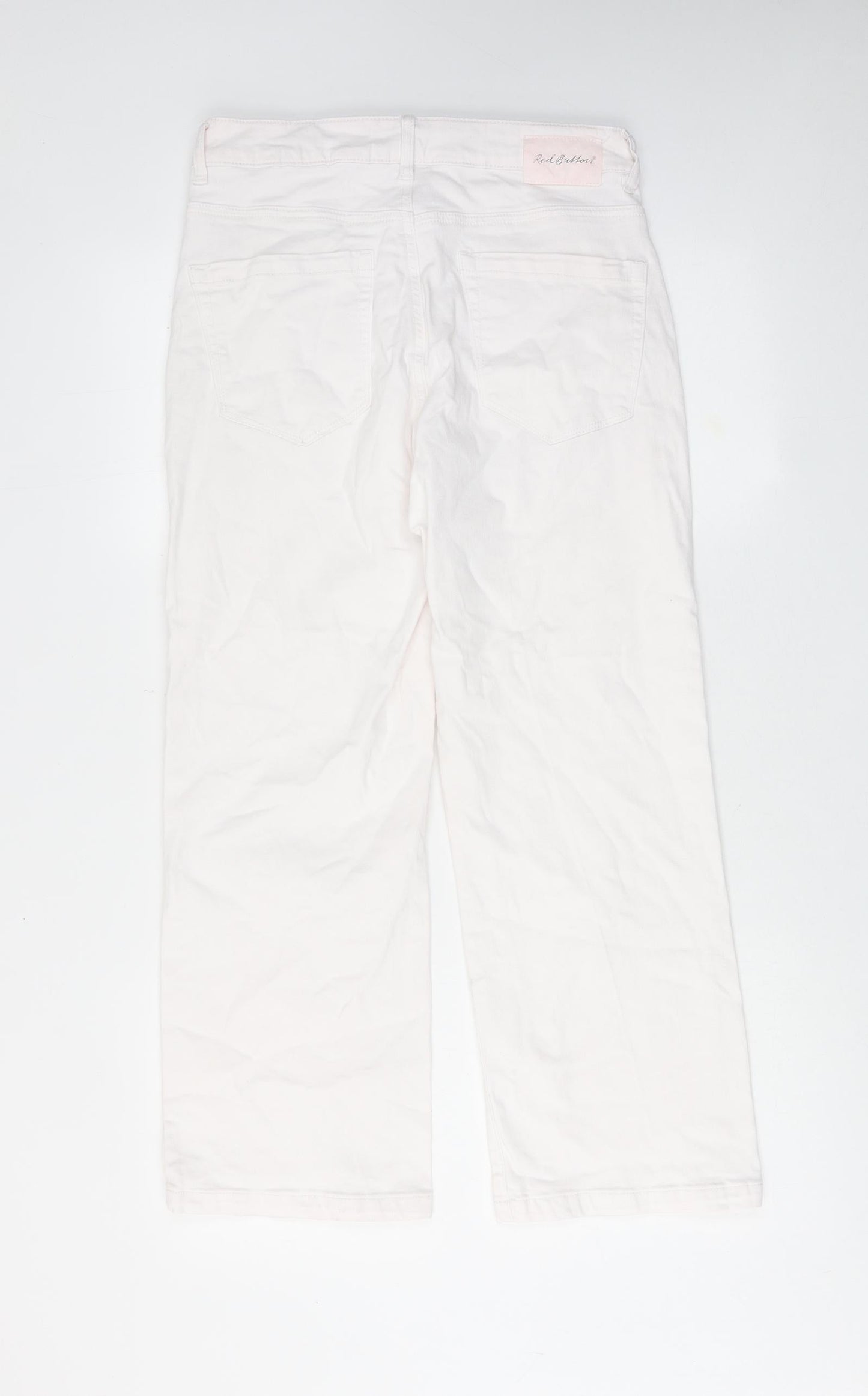 Red Button Womens Pink Cotton Bootcut Jeans Size 8 Regular Zip