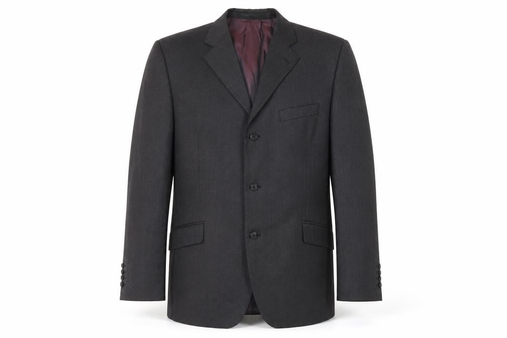 Angelico Mens Black Wool Jacket Suit Jacket Size 42 Regular