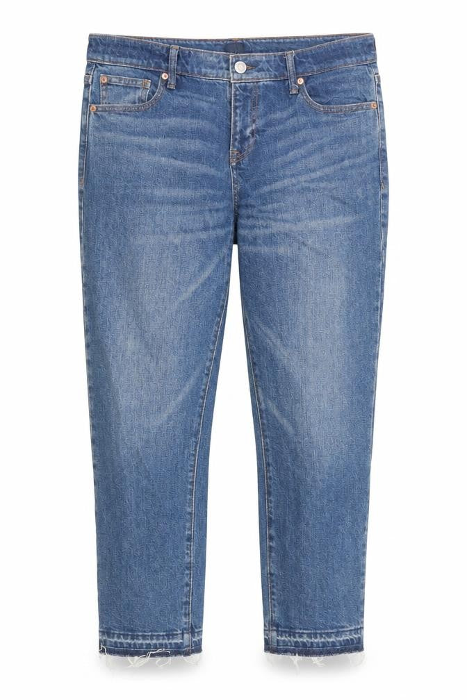 Gap Womens Blue Cotton Tapered Jeans Size 32 in Regular Zip