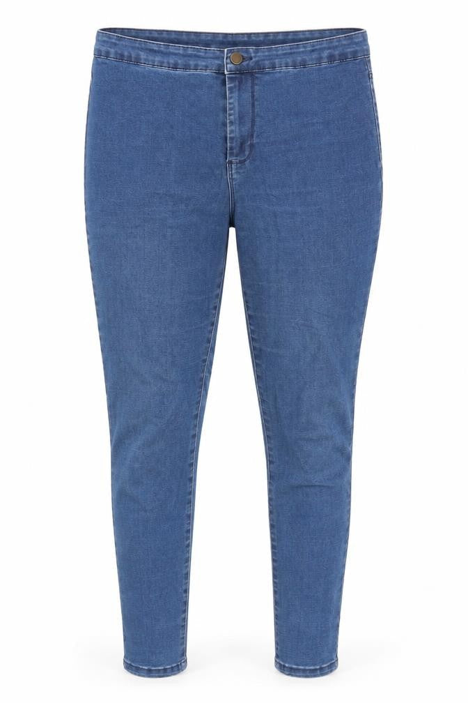 Denim & Co. Womens Blue Cotton Skinny Jeans Size 12 Regular Zip