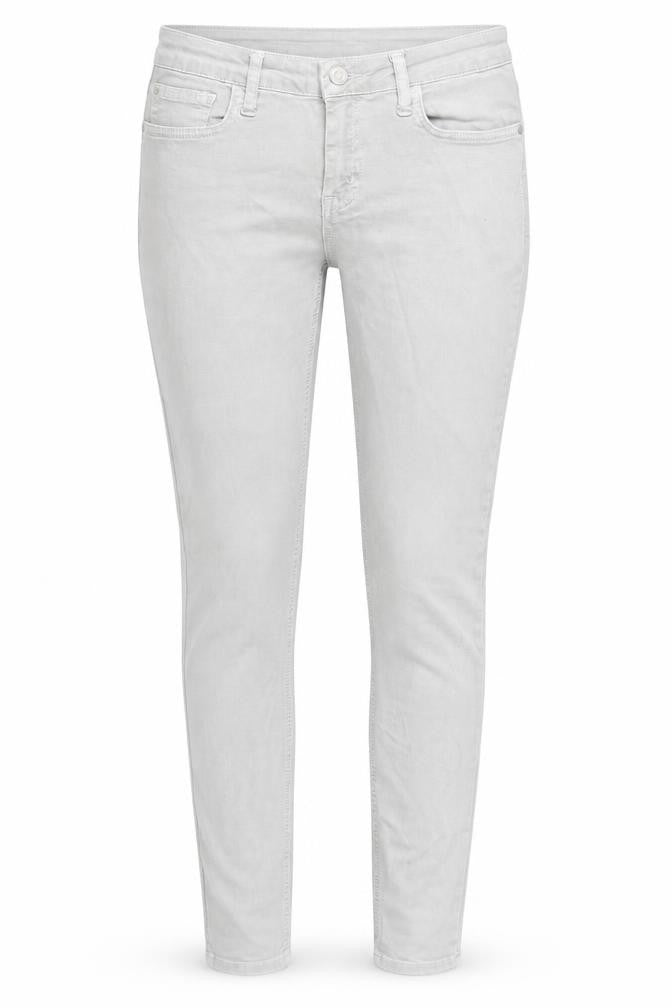 Mango Womens Grey Cotton Skinny Jeans Size 10 Regular Zip