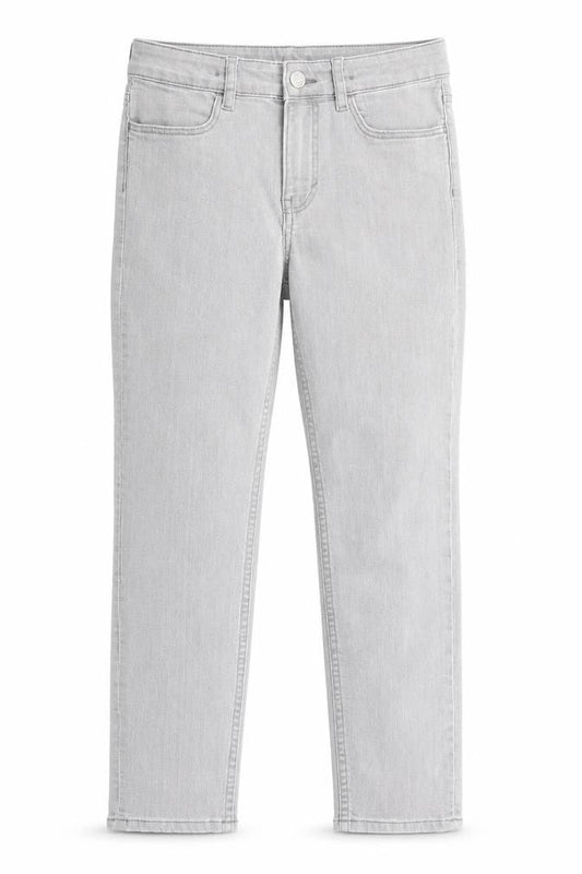 H&M Girls Grey Cotton Skinny Jeans Size 10-11 Years Regular Zip