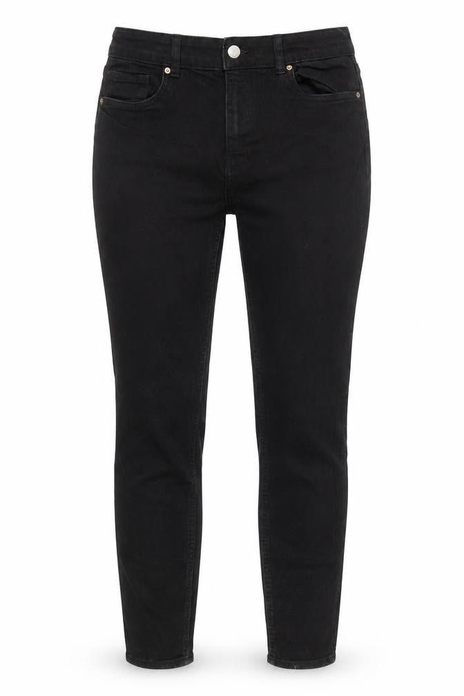 H&M Womens Black Cotton Skinny Jeans Size 28 in Regular Zip