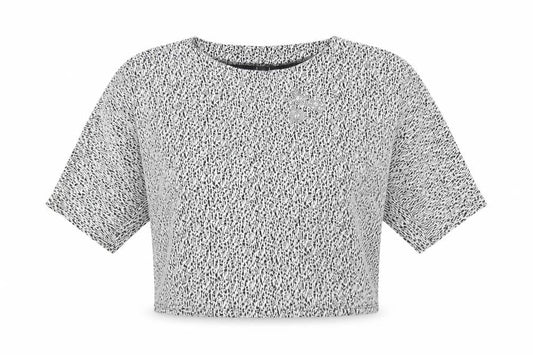 Zara Womens White Geometric Viscose Basic Blouse Size M Boat Neck