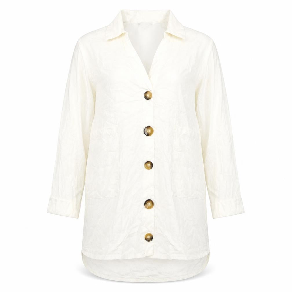 ASOS Womens Ivory Cotton Shirt Dress Size 4 Collared Pullover