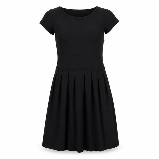Gap Womens Black Viscose T-Shirt Dress Size 6 Round Neck Zip