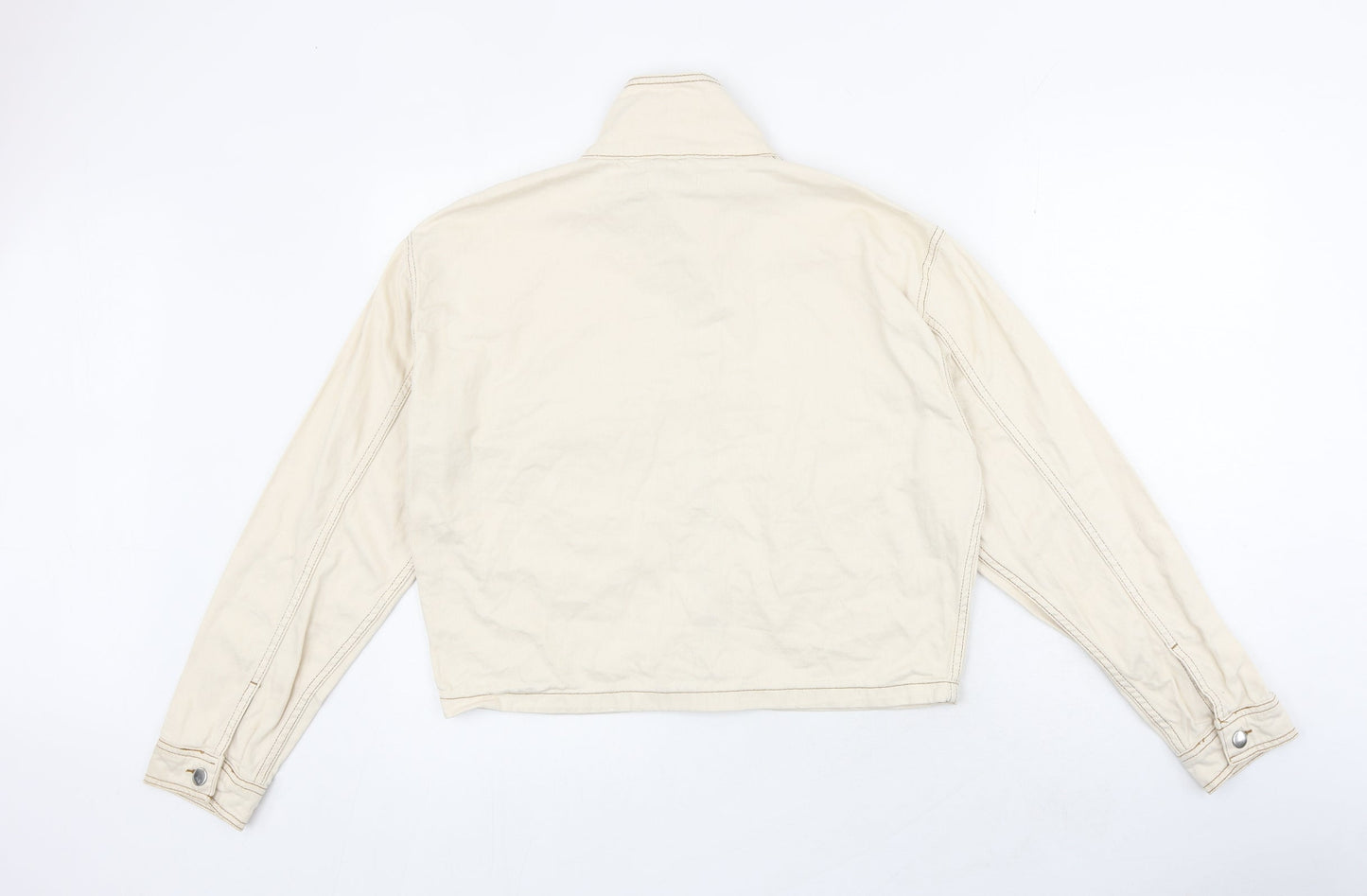 Topshop Womens Ivory Jacket Size M Zip
