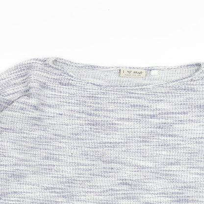 Next Girls Blue Round Neck 100% Cotton Pullover Jumper Size 10 Years Pullover