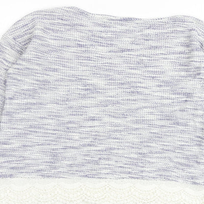 Next Girls Blue Round Neck 100% Cotton Pullover Jumper Size 10 Years Pullover