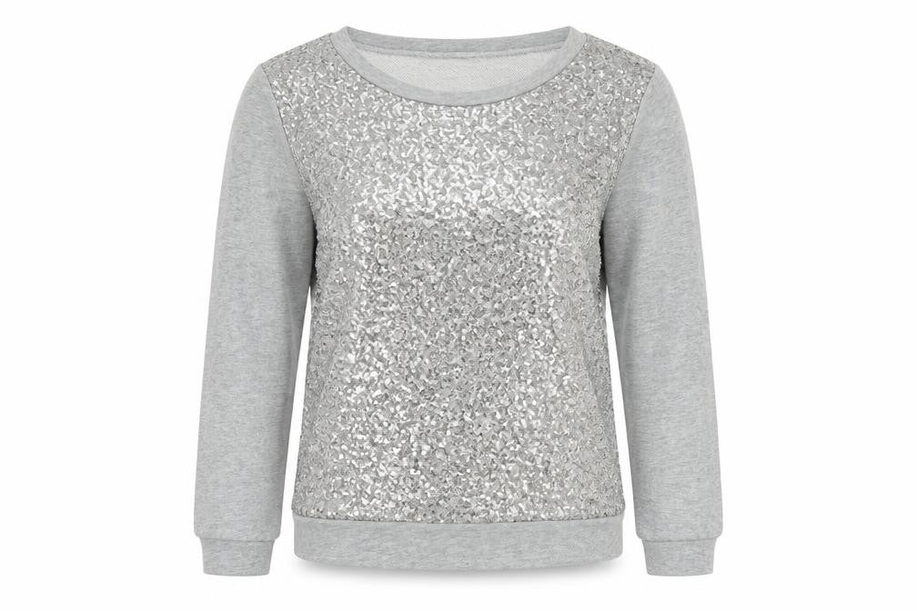 H&M Womens Grey Polyester Pullover Sweatshirt Size M Pullover