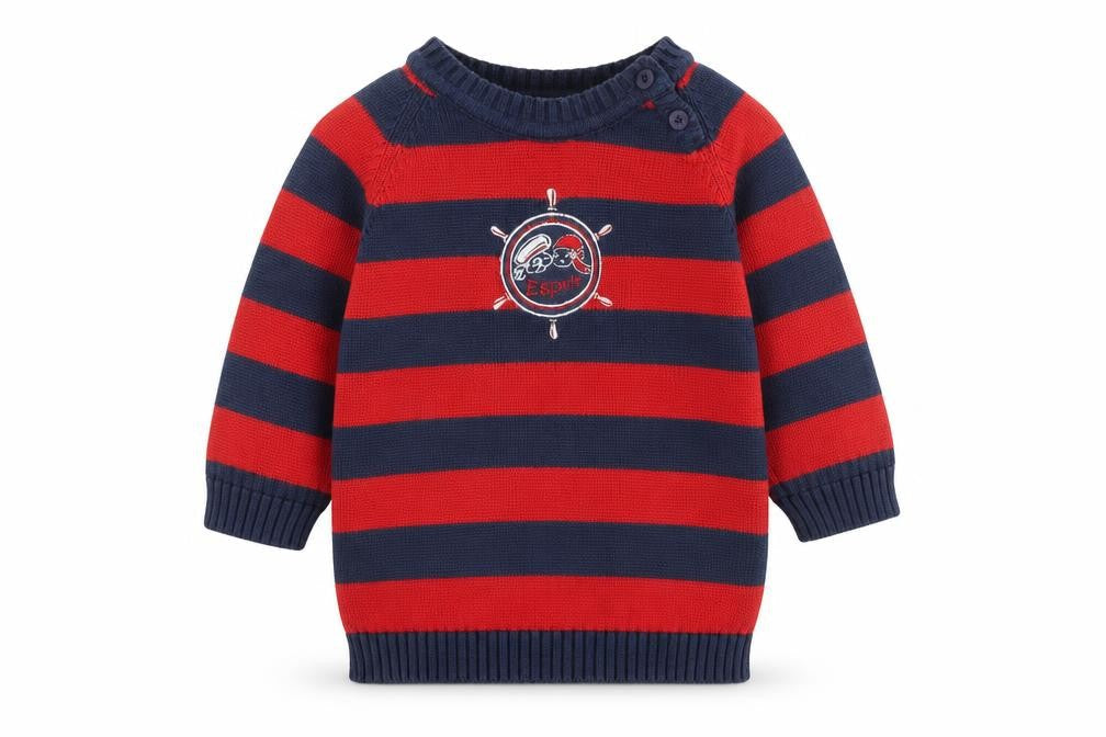 Espirit Baby Multicoloured Striped 100% Cotton Pullover Jumper Size 6-9 Months Pullover - 6 months