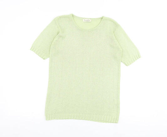 Isabelle Rose Collection Womens Green Round Neck Acrylic Pullover Jumper Size S