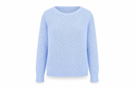 Oasis Womens Blue Boat Neck Acrylic Pullover Jumper Size S