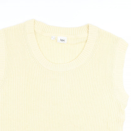 Bonprix Womens Ivory Round Neck Acrylic Vest Jumper Size L