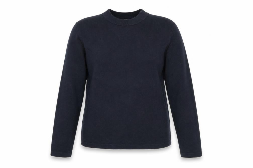 Marks & Spencer Womens Blue Mock Neck Acrylic Pullover Jumper Size 14