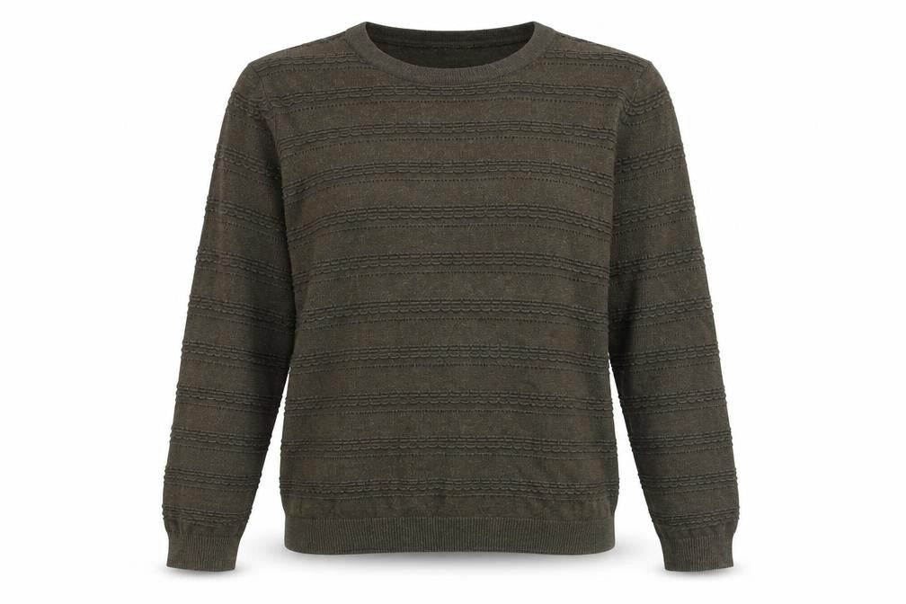 Warehouse Womens Green Crew Neck Viscose Pullover Jumper Size 10 - Textured