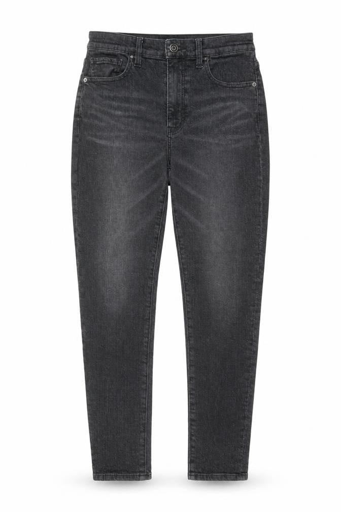 ERSDGG Womens Grey Cotton Skinny Jeans Size 28 in L27 in Regular Button