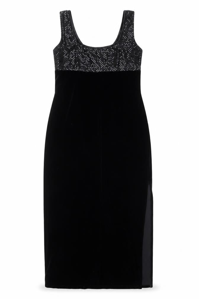 Sophia Defol Womens Black Polyester Tank Dress Size 10 Square Neck Pullover