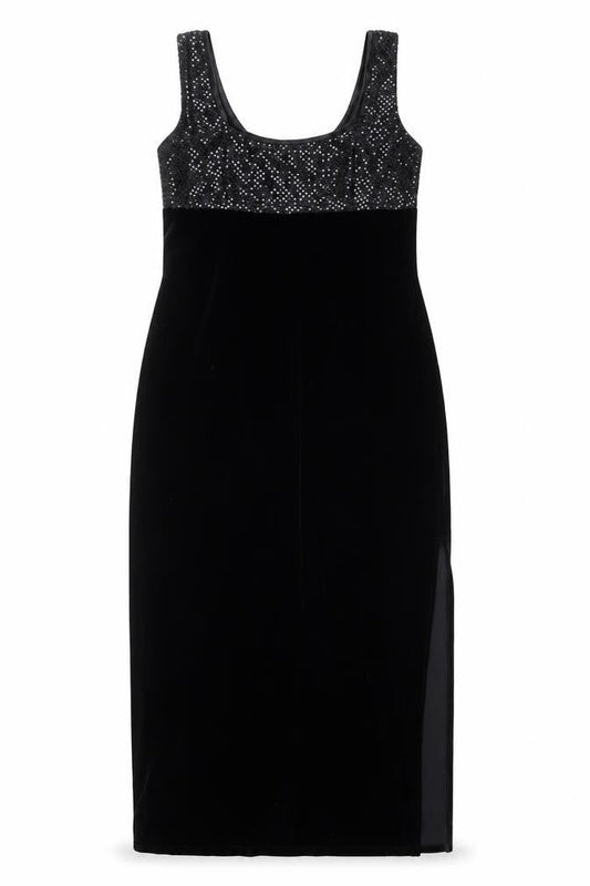 Sophia Defol Womens Black Polyester Tank Dress Size 10 Square Neck Pullover
