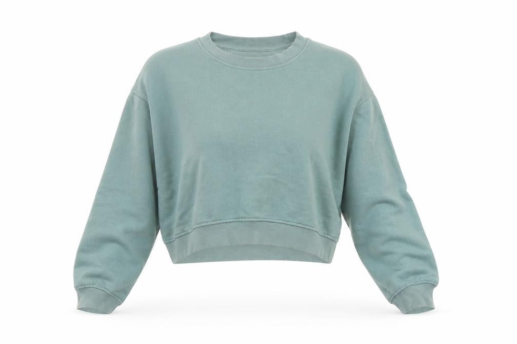 Zara Womens Green Cotton Pullover Sweatshirt Size S Pullover