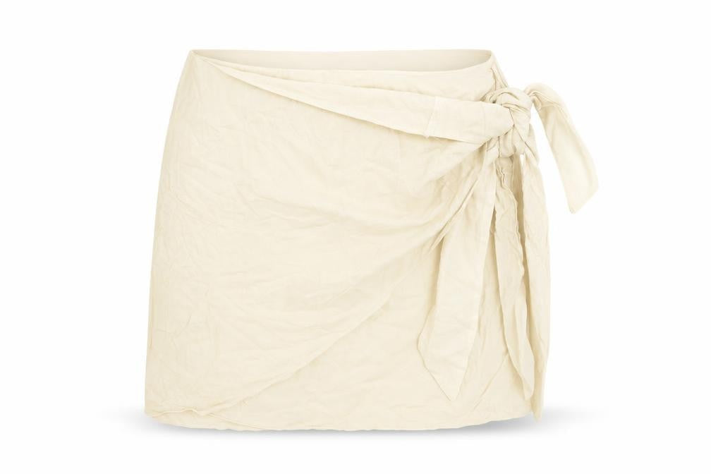 ASOS Womens Beige Viscose Mini Skirt Size 8 Zip