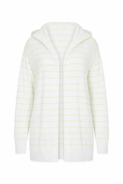 Cynthia Rowley Womens White V-Neck Striped Linen Pullover Jumper Size M