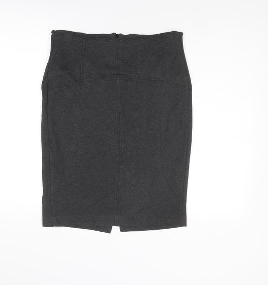 Zara Womens Grey Polyester Straight & Pencil Skirt Size XL
