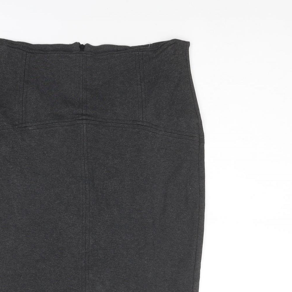 Zara Womens Grey Polyester Straight & Pencil Skirt Size XL