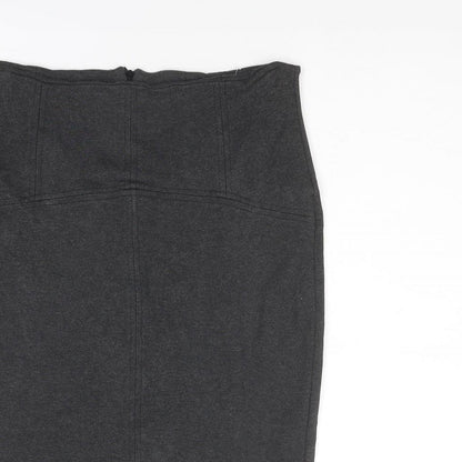 Zara Womens Grey Polyester Straight & Pencil Skirt Size XL