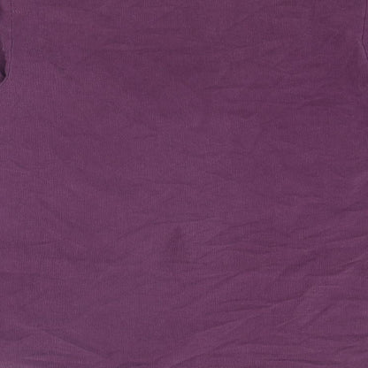 Holmewood Womens Purple Polyamide Basic Button-Up Size 16 Collared