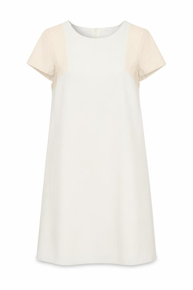 Zara Womens Ivory Polyester A-Line Size XS Round Neck Zip