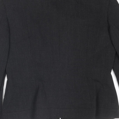 Brand and care label for Principles women’s grey jacket, size UK 12, zip