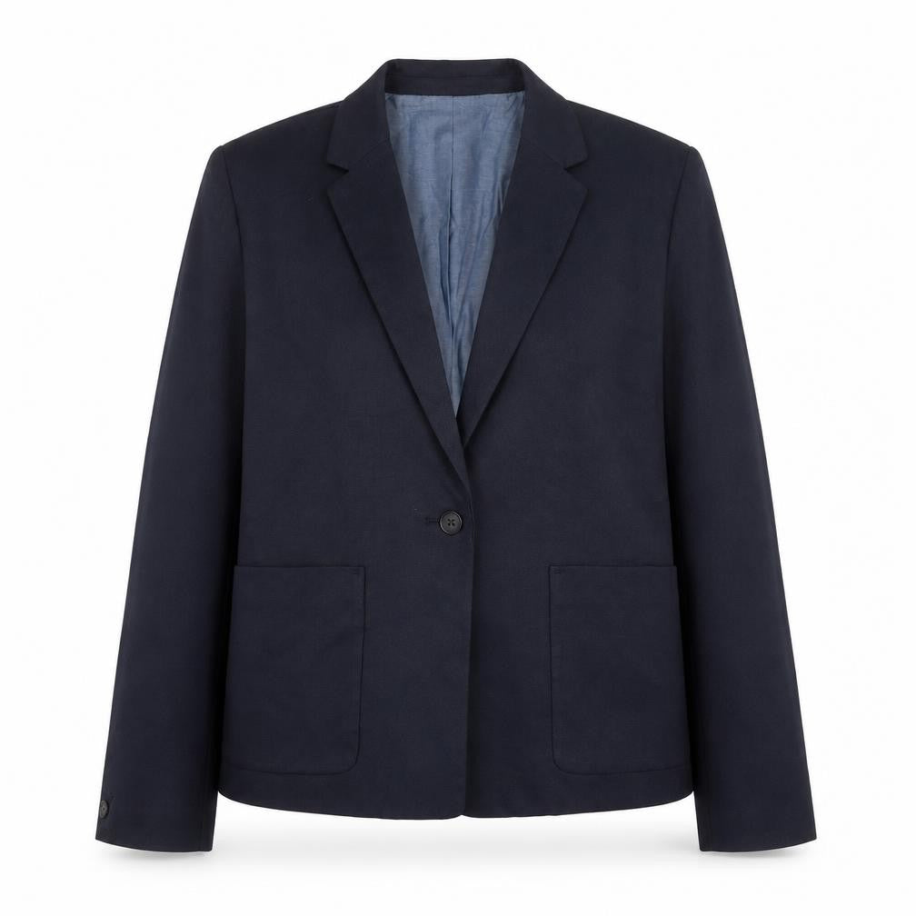Gap Womens Blue Polyester Jacket Suit Jacket Size 14