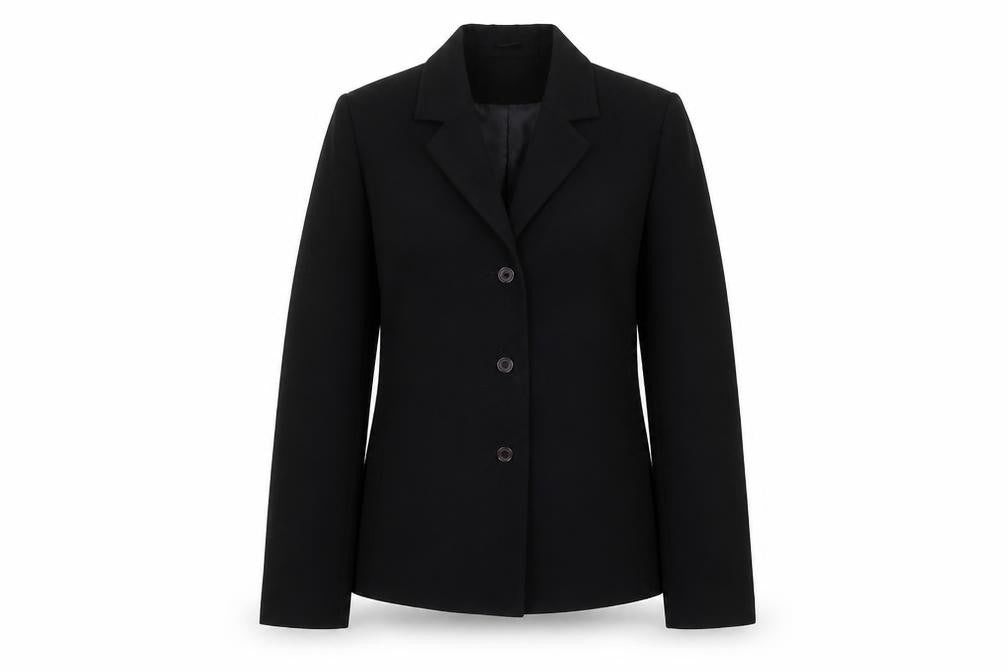Elizabeth Emanuel Womens Black Polyester Jacket Suit Jacket Size 12 Button