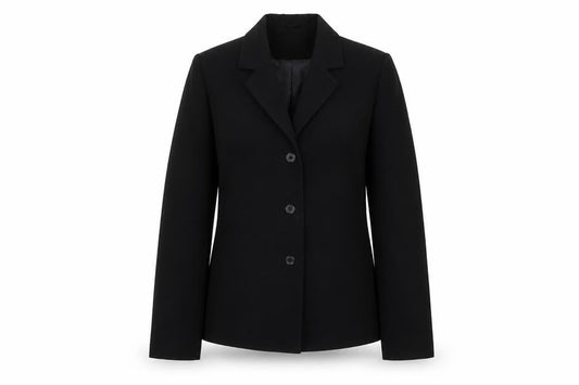 Elizabeth Emanuel Womens Black Polyester Jacket Suit Jacket Size 12 Button