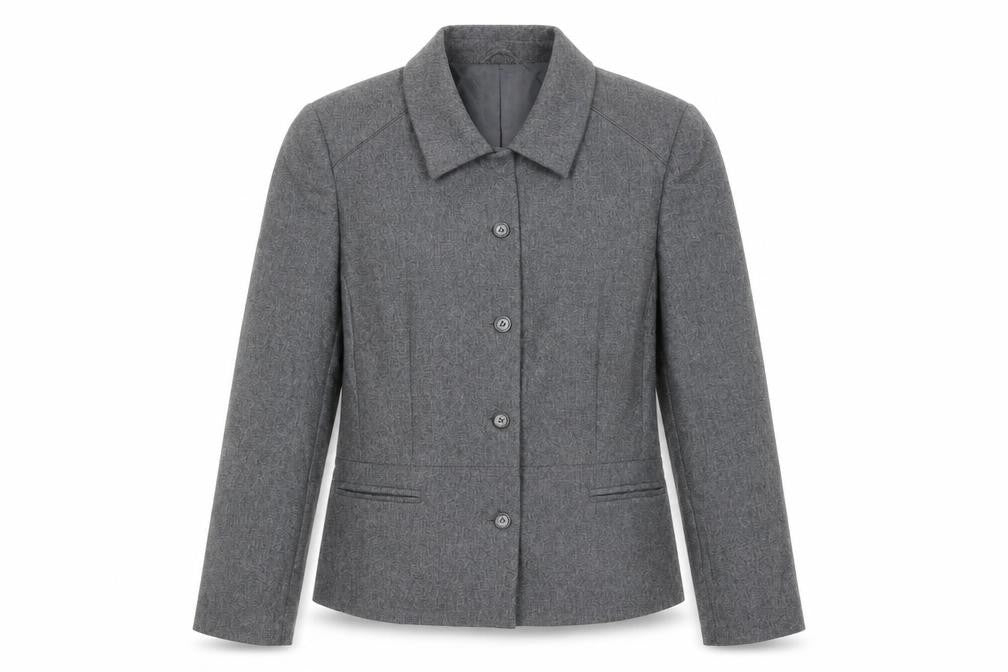 Gelco Womens Grey Jacket Blazer Size 12 Button