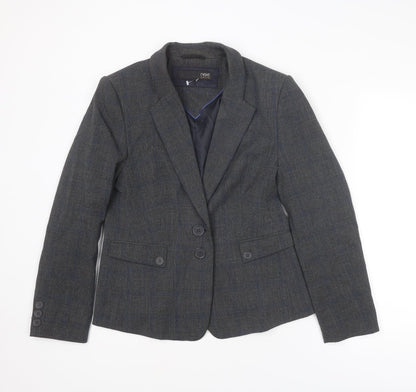 Next Womens Grey Polyester Jacket Blazer Size 14