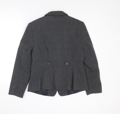 Next Womens Grey Polyester Jacket Blazer Size 14