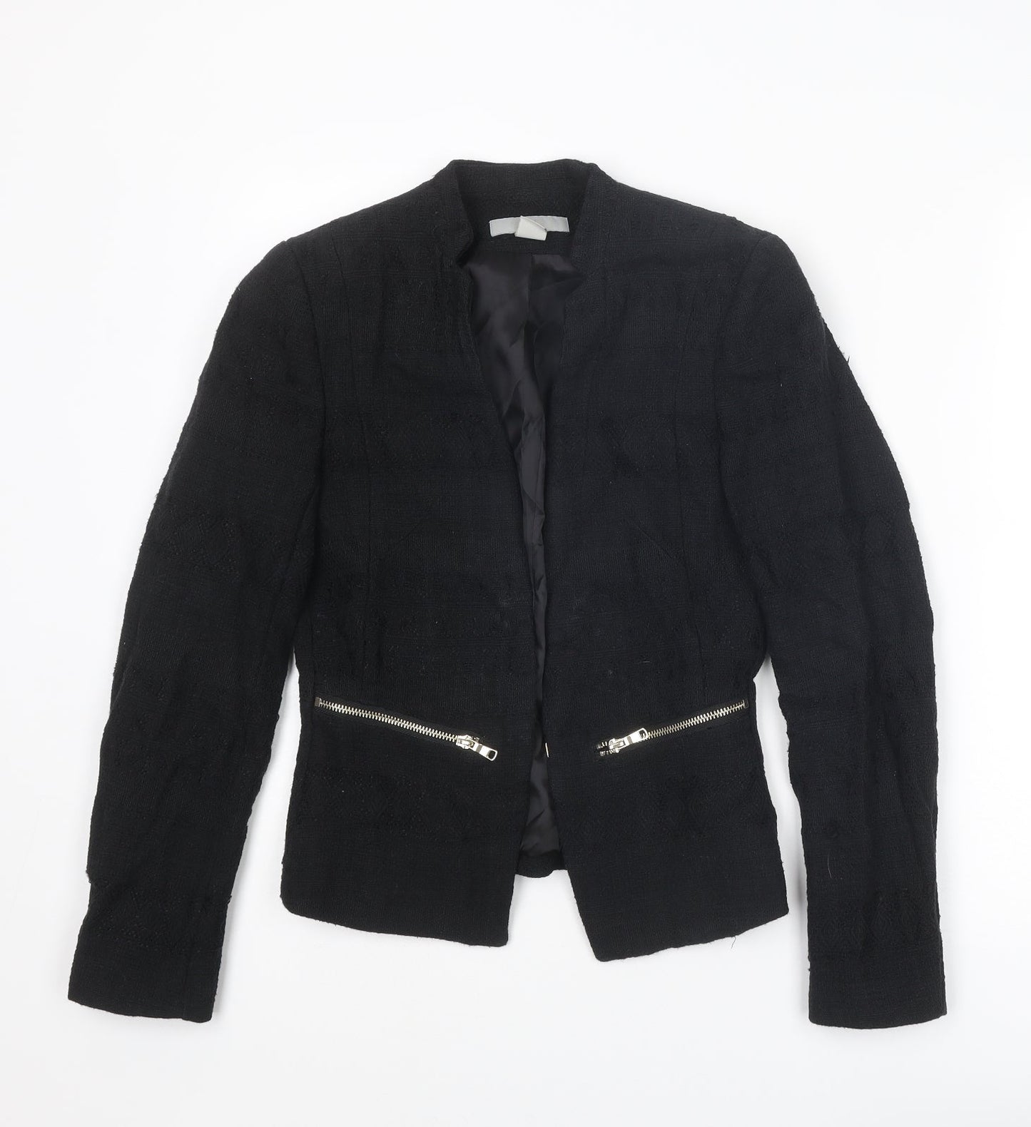 H&M Womens Black Jacket Blazer Size 6