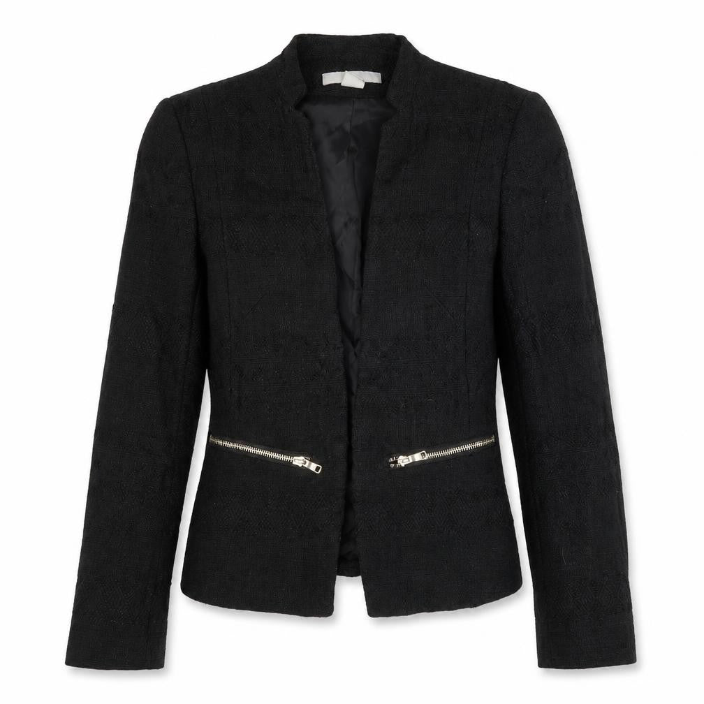 H&M Womens Black Jacket Blazer Size 6