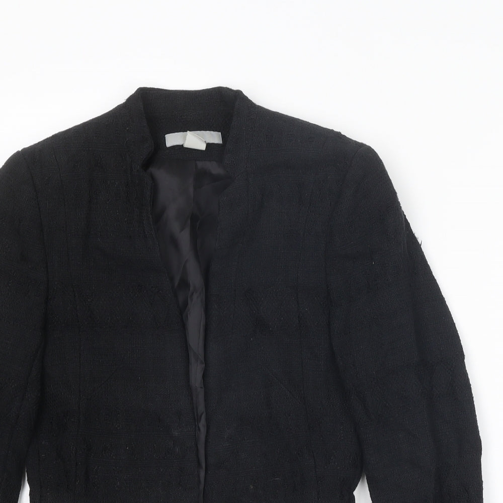 H&M Womens Black Jacket Blazer Size 6