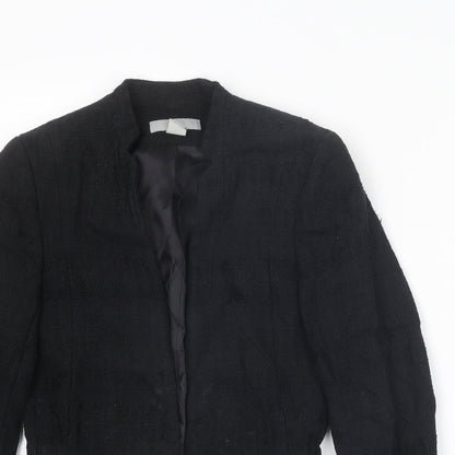 H&M Womens Black Jacket Blazer Size 6