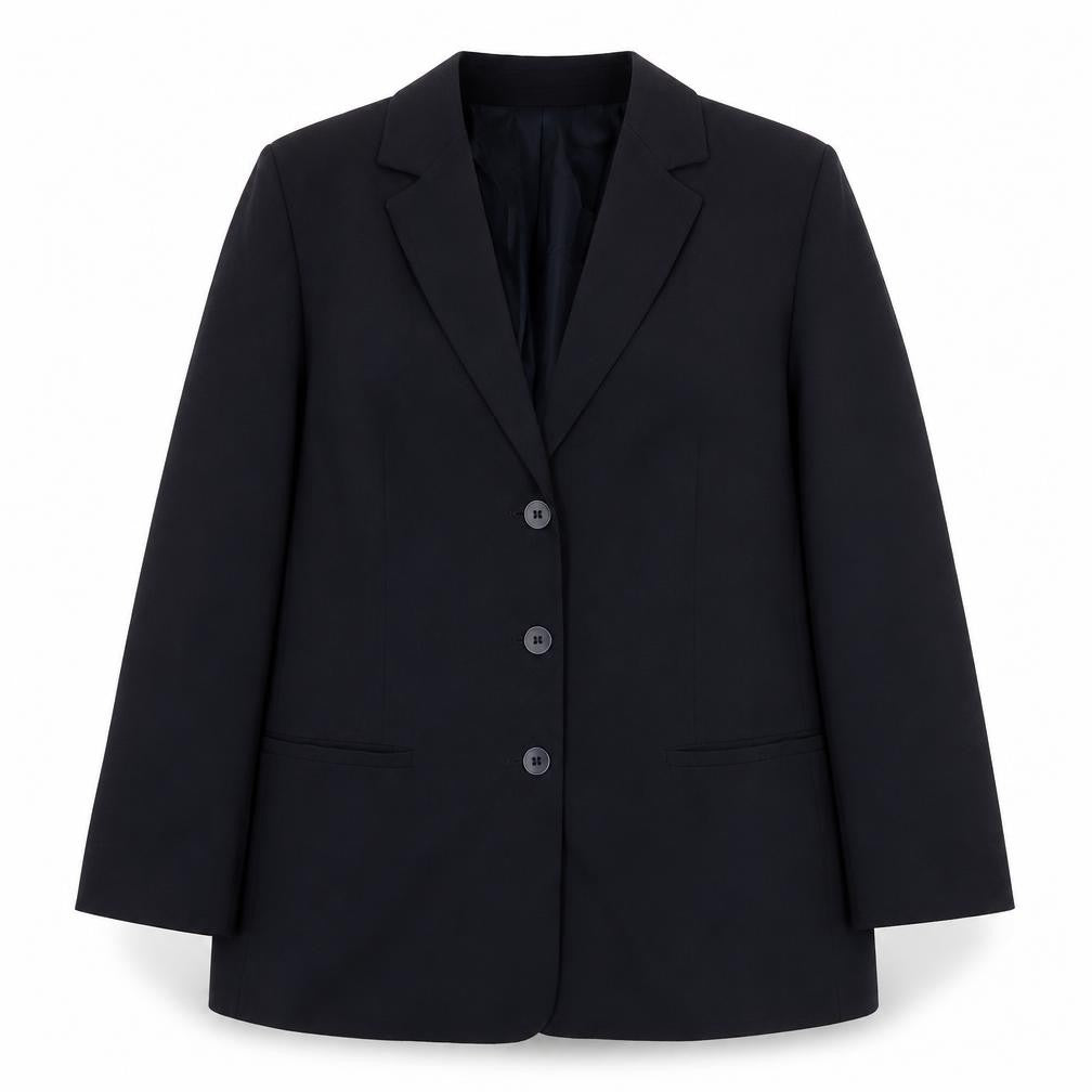 St Michael Womens Blue Polyester Jacket Suit Jacket Size 16