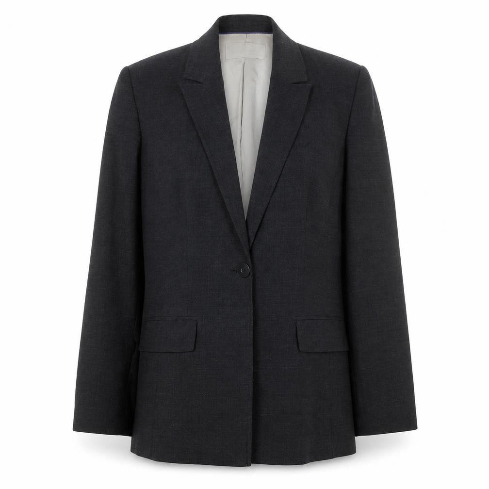 AMARANTO Womens Grey Wool Jacket Suit Jacket Size 12