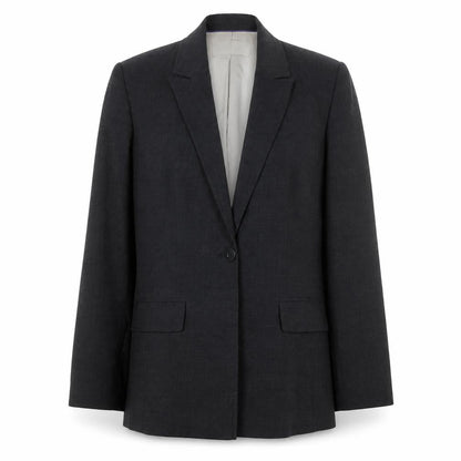 Front view of AMARANTO women’s grey wool jacket suit jacket, size UK 12