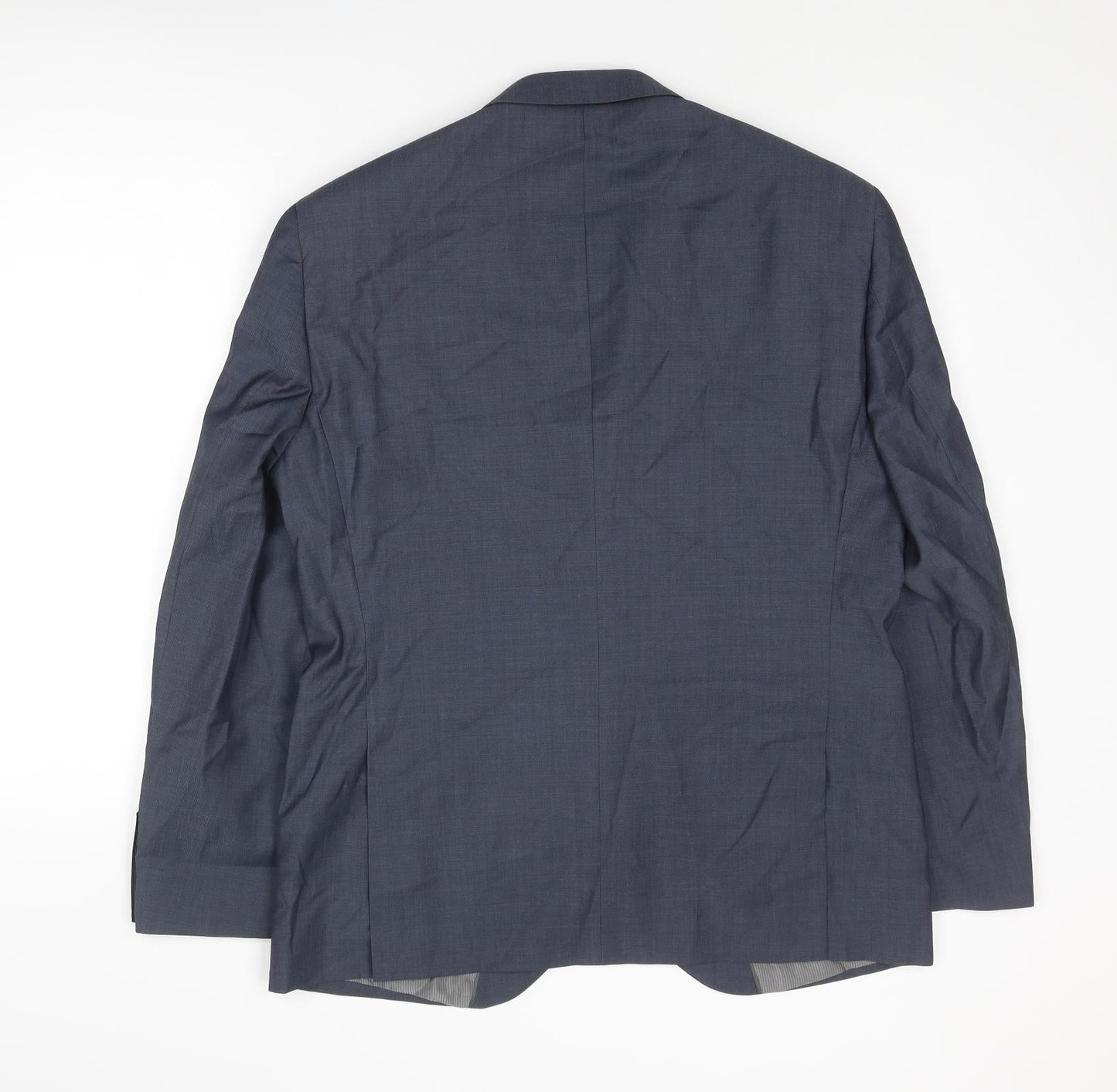 Marks and Spencer Mens Blue Wool Jacket Suit Jacket Size 42 Regular