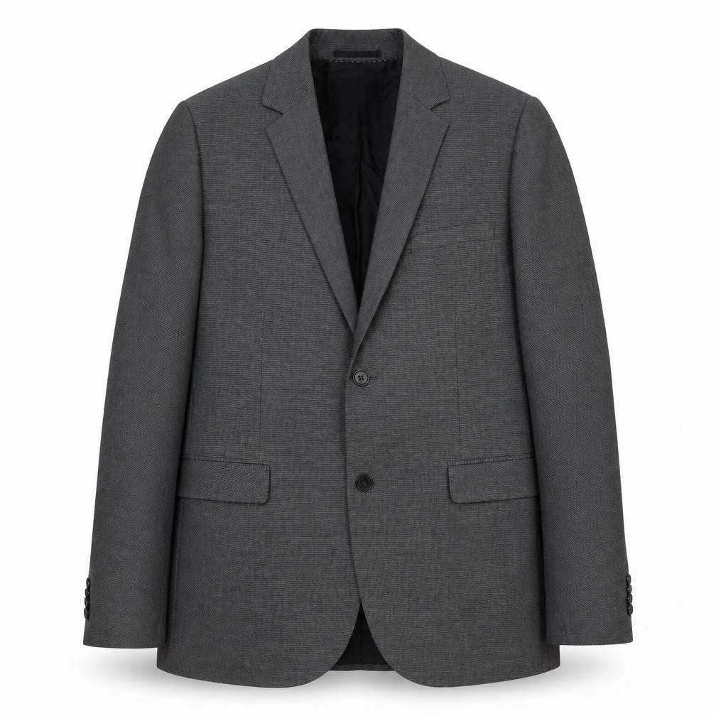 H&M Mens Grey Polyester Jacket Suit Jacket Size L Regular