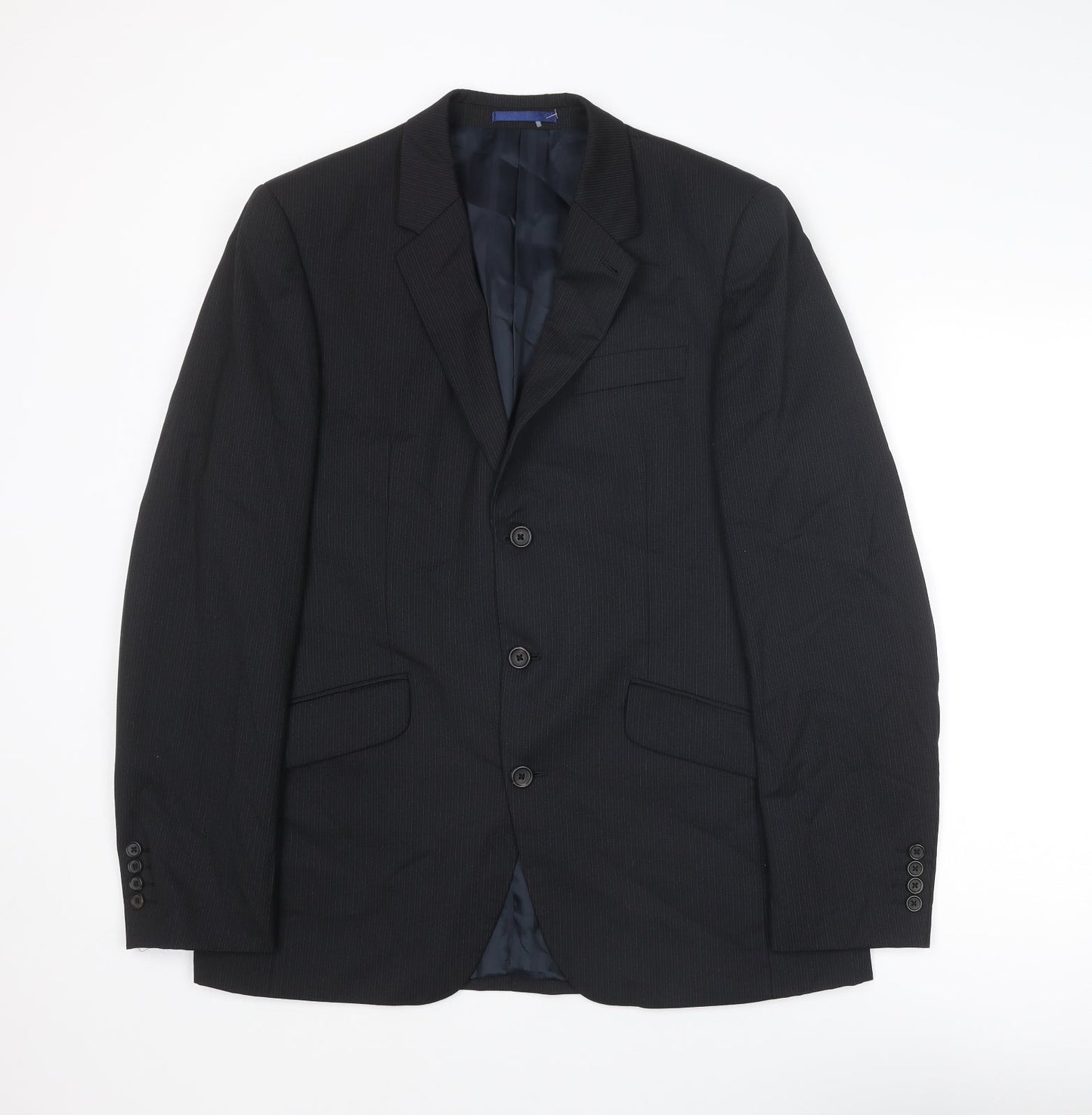 NEXT Mens Black Polyester Jacket Suit Jacket Size 40 Regular